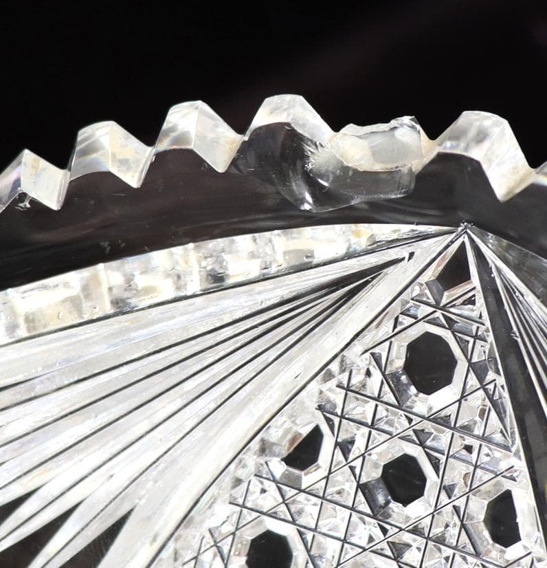 オールド・バカラ 1900年 2.1㎏23cm 大型切子鉢 ディアマン 春海商店