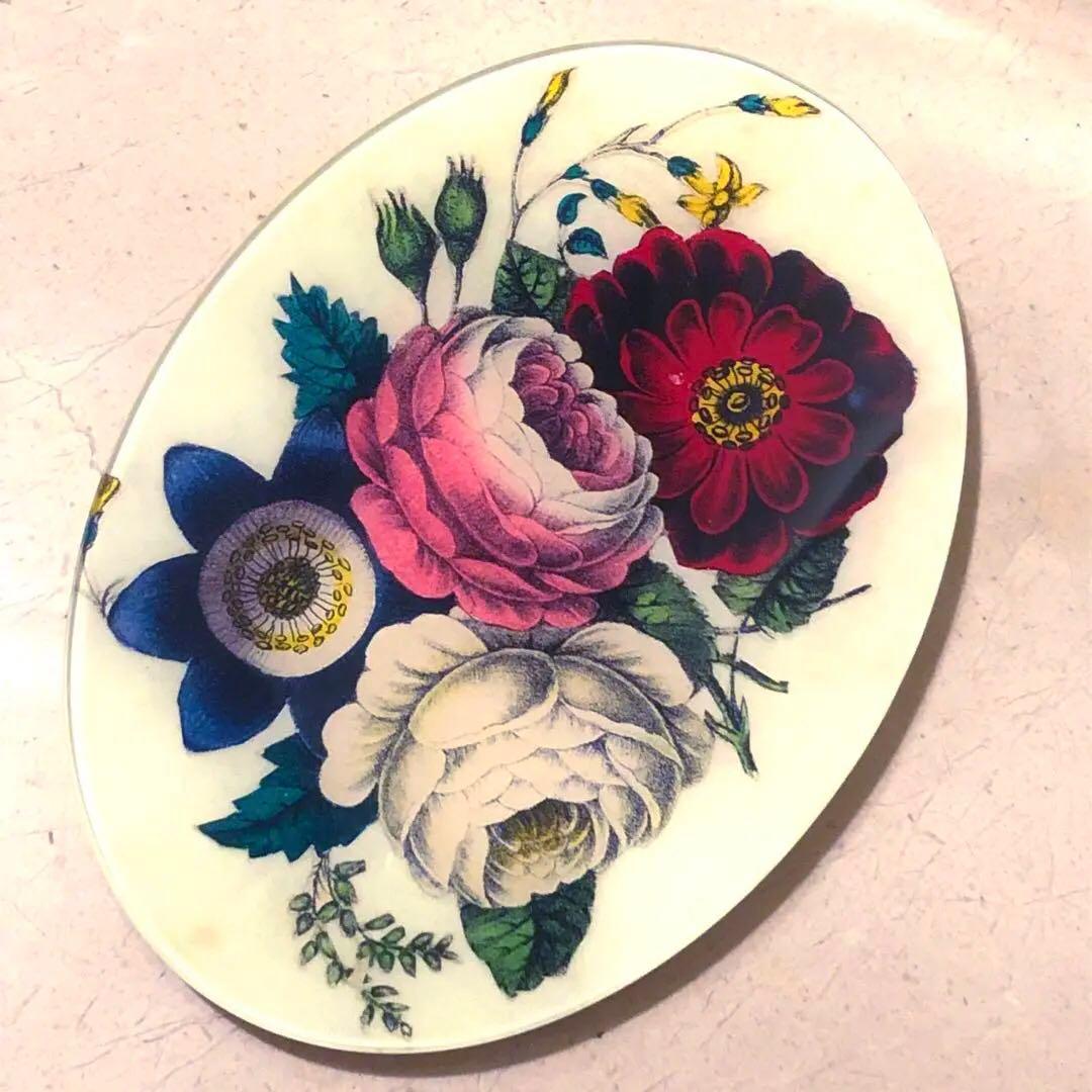 ジョンデリアン￼ JOHN DERIAN 花柄オーバルプレート