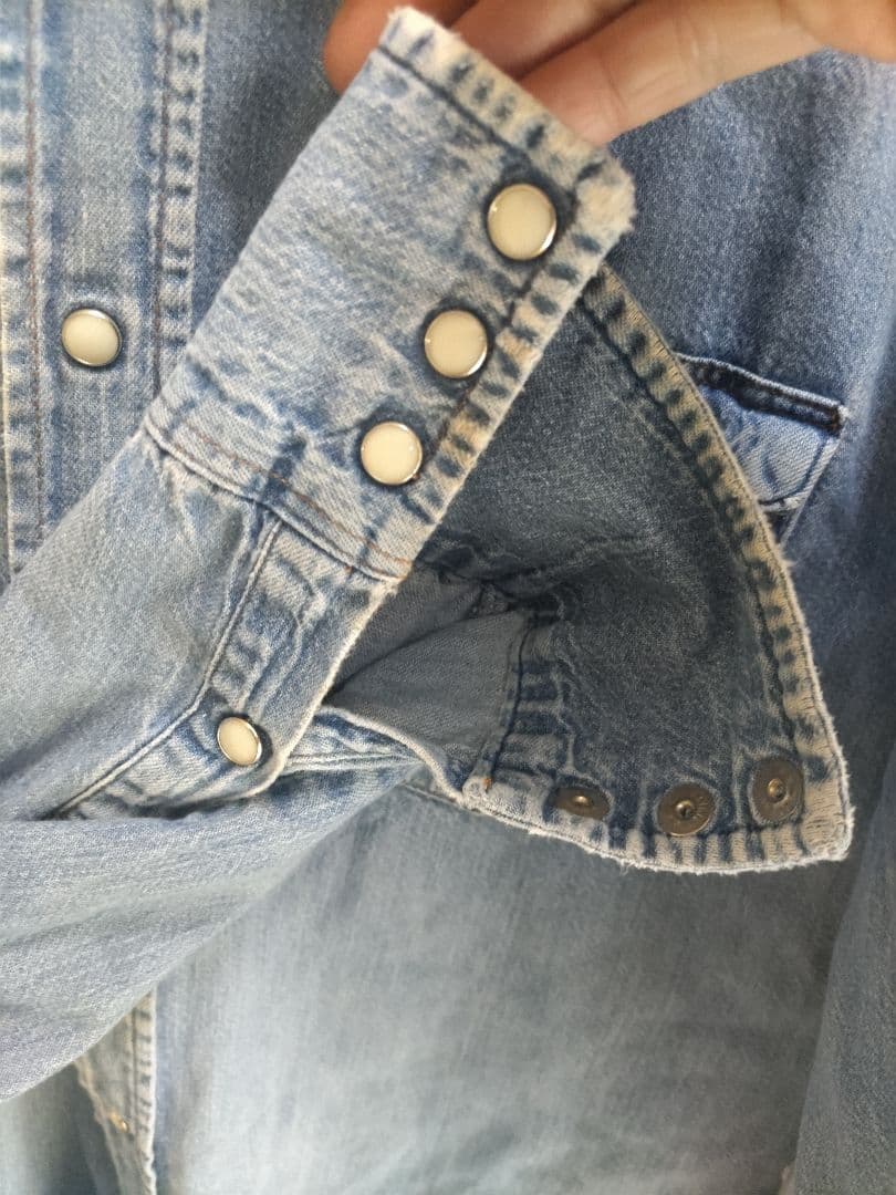 K*i様 Wrangler デニムシャツ 17 1/2 x 35　70s ウエス