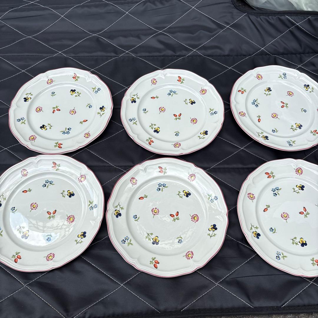 ViIIeroy&Boch ビレロイ&ボッホ　プチ　フルール　6枚　約21Cm