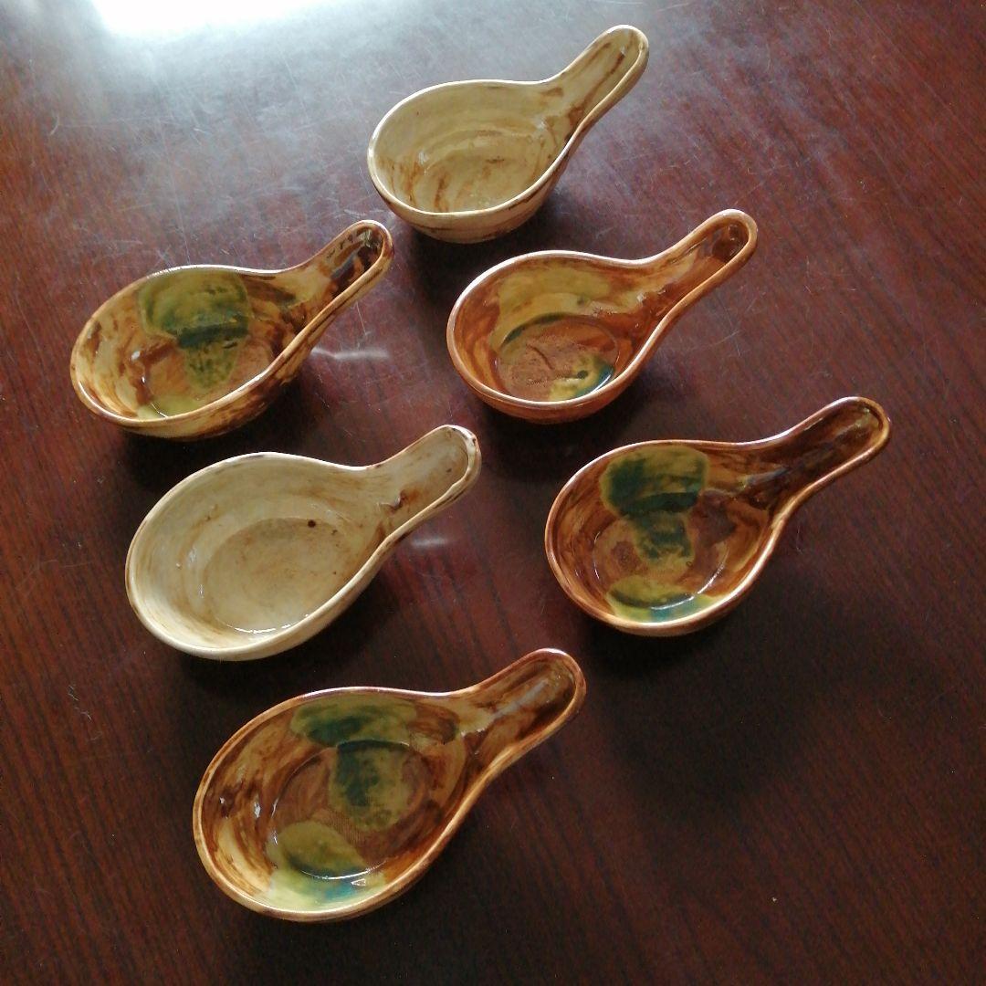 京焼　伊羅保釉蓮華形向付　17cm　大正～昭和中期