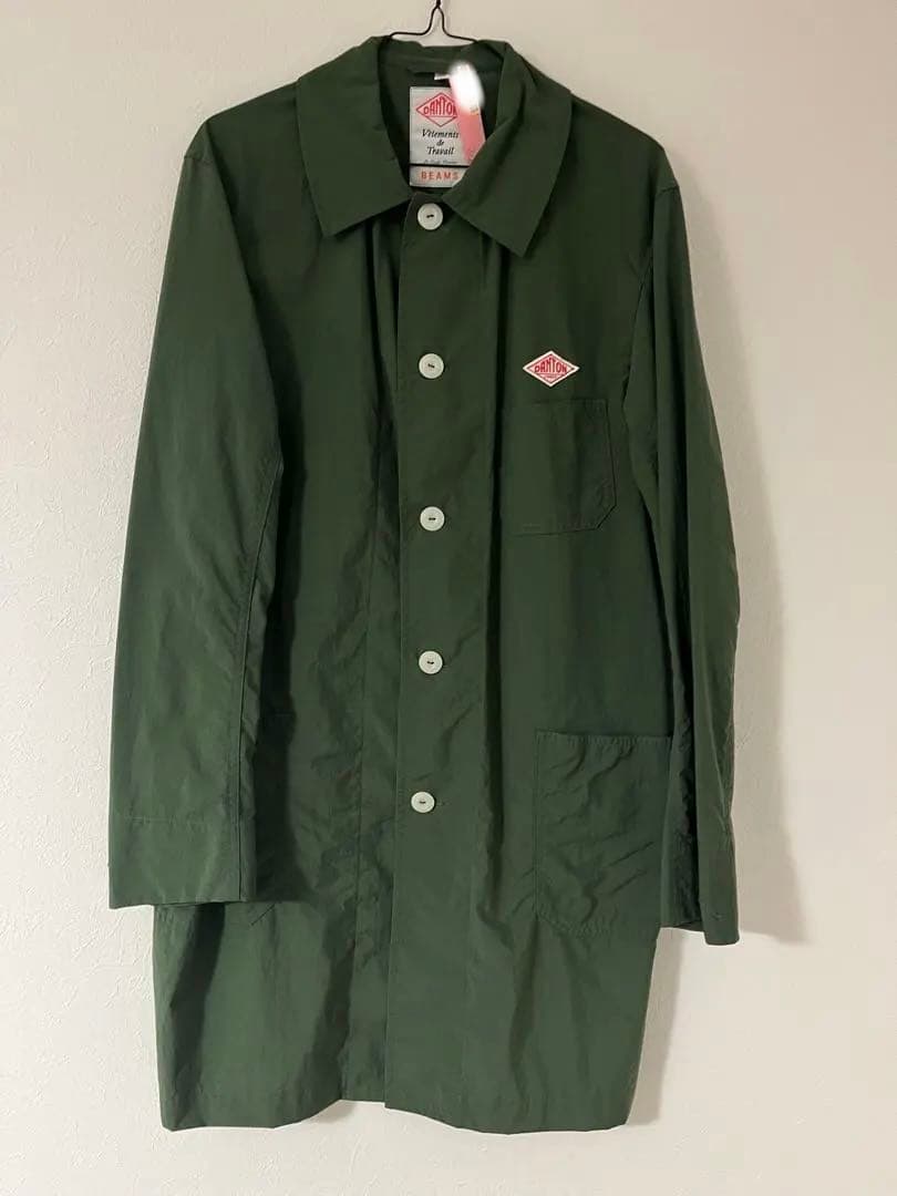 ダントン　ステンカラーコート　カーキ