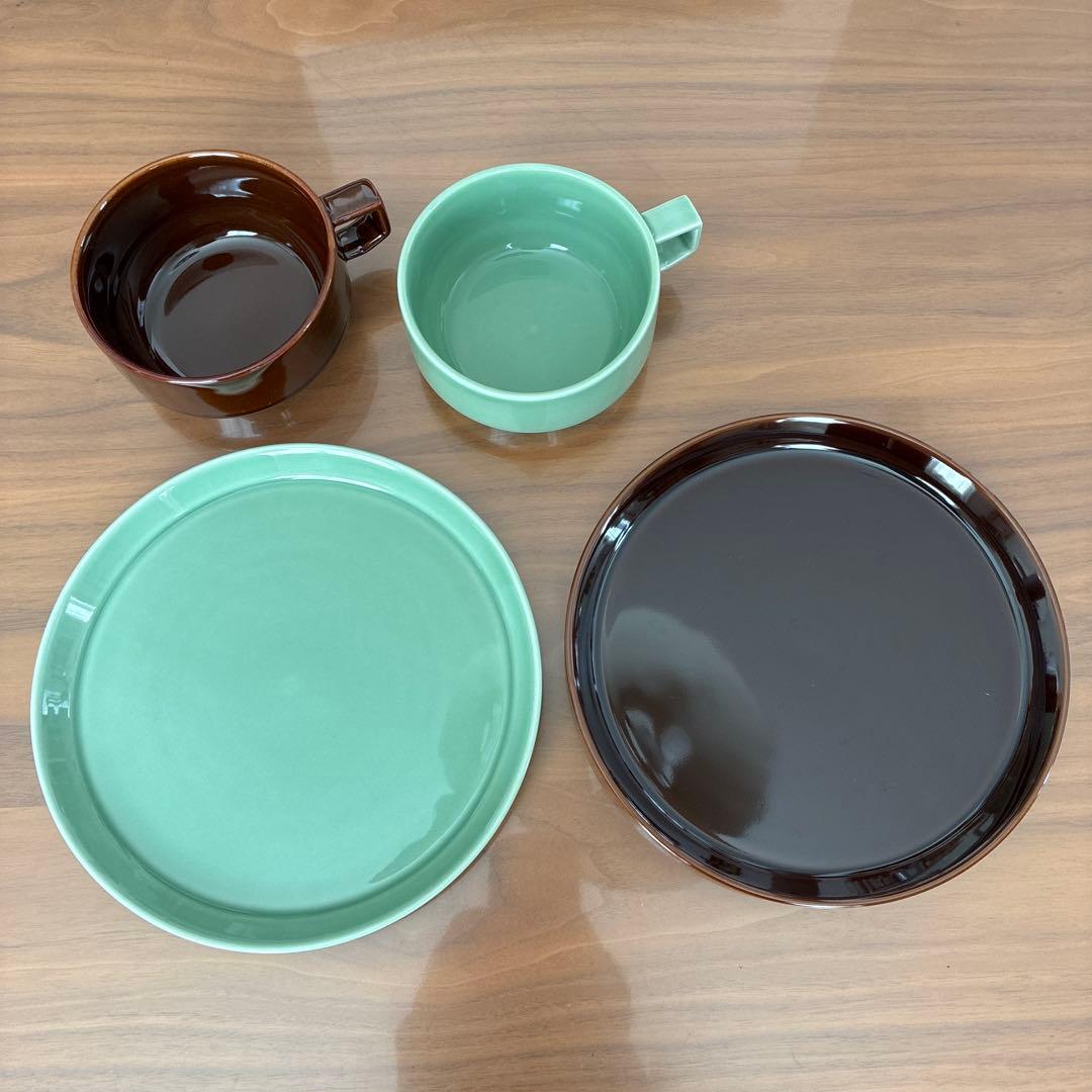 波佐見焼　マルヒロ　プレート ブロックマグ　4点セット