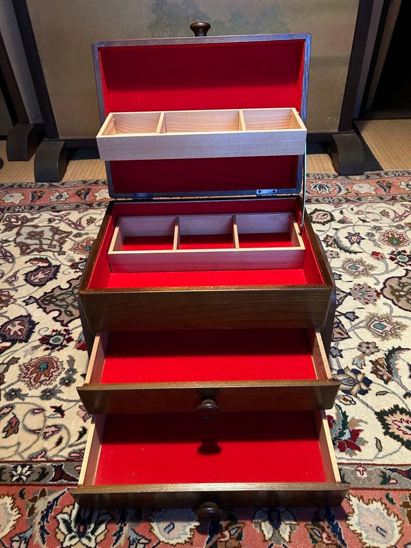 最終価格　木製　宝石箱　アクセサリー入レ　美品