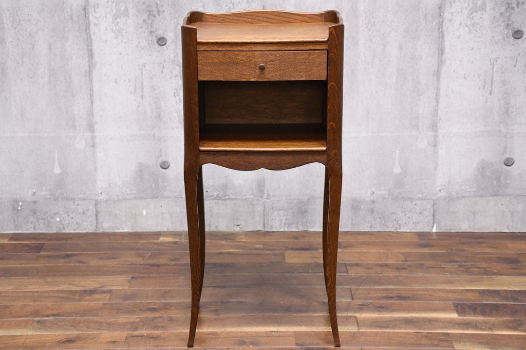 EBK41 フランスアンティーク ナイトテーブル サイドテーブル オーク材