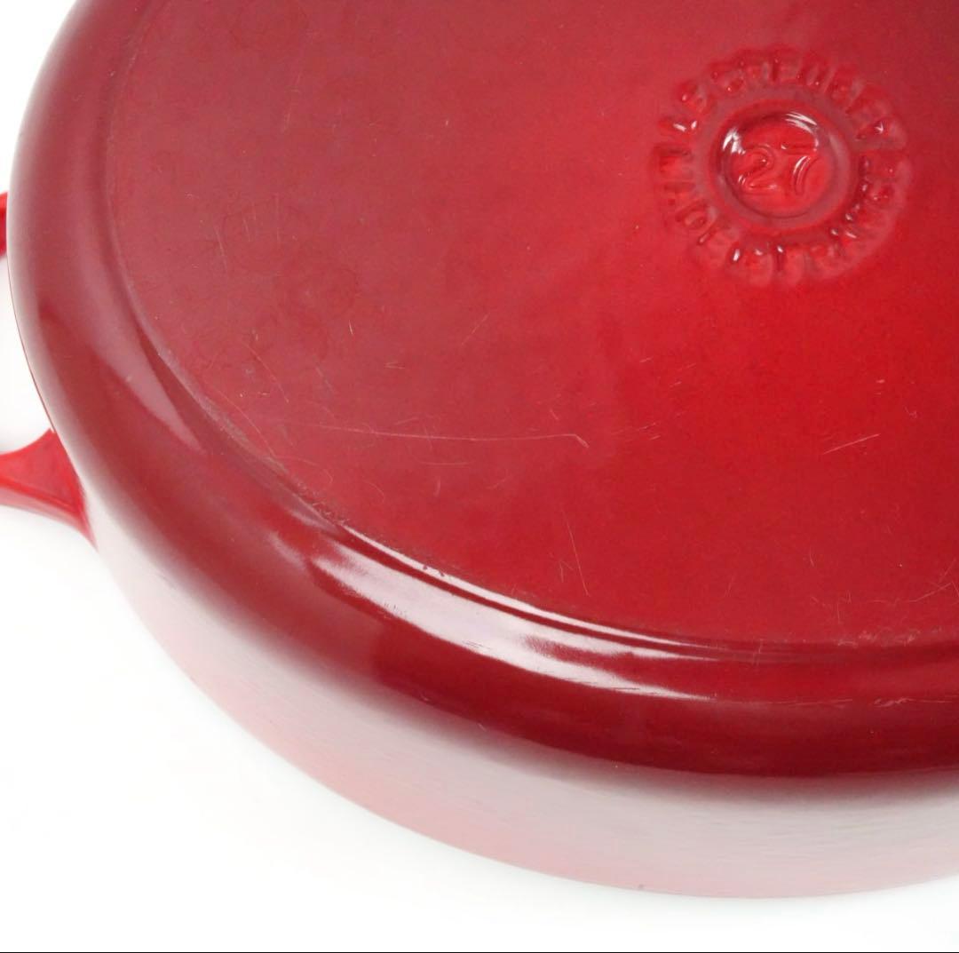 【美品】LE CREUSET　ココット オーバル チェリーレッド　27cm