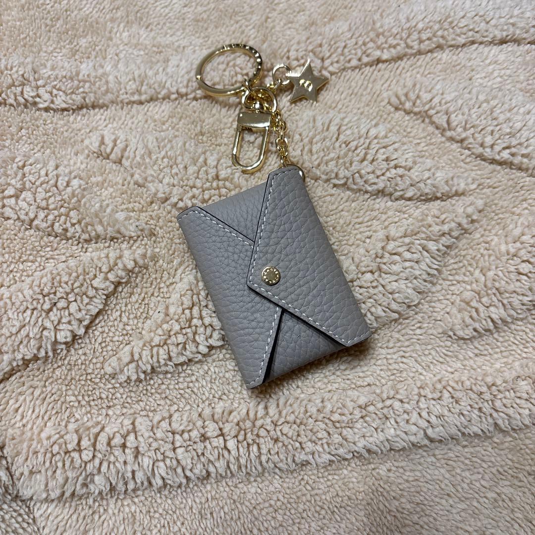 BONAVENTURA グレージュ ベージュ グレー レザー キーホルダー