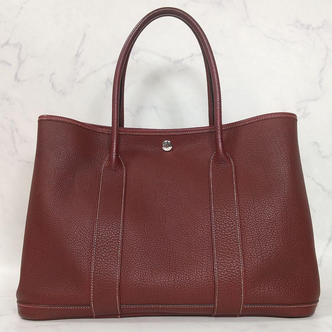 HERMES　ガーデンパーティ　ネゴンダPM　ルージュアッシュ　□K刻印