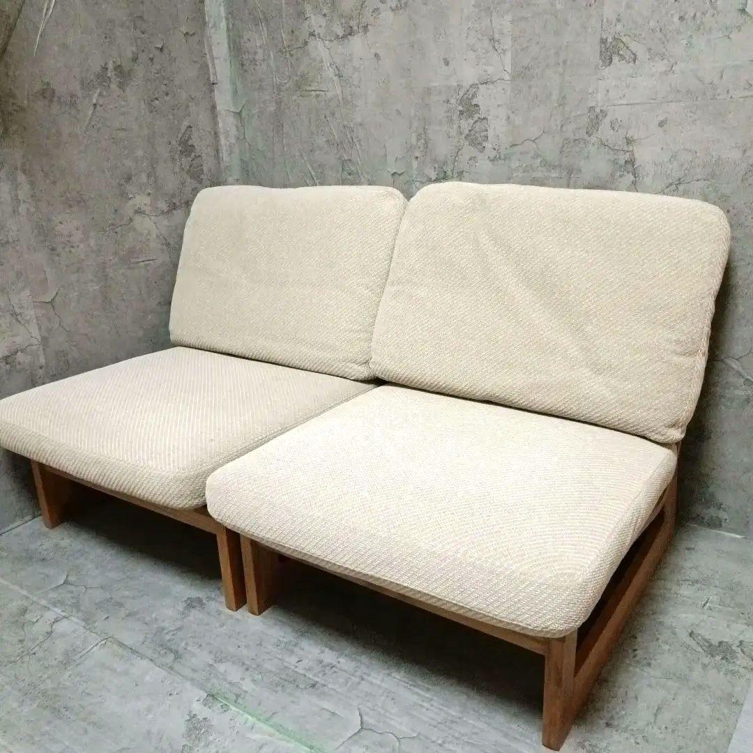 カリモク 木組 ベントウッドソファ プライウッド アームレスソファー レトロ