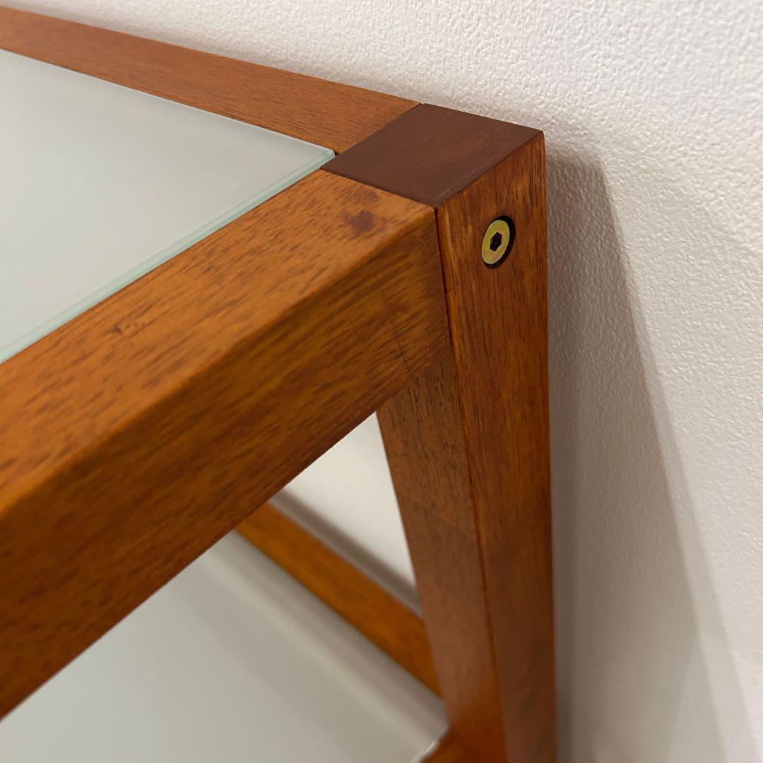 展示品☆木製ディスプレイラック オープンラック ガラス棚 北欧風 陳列棚棚 什器