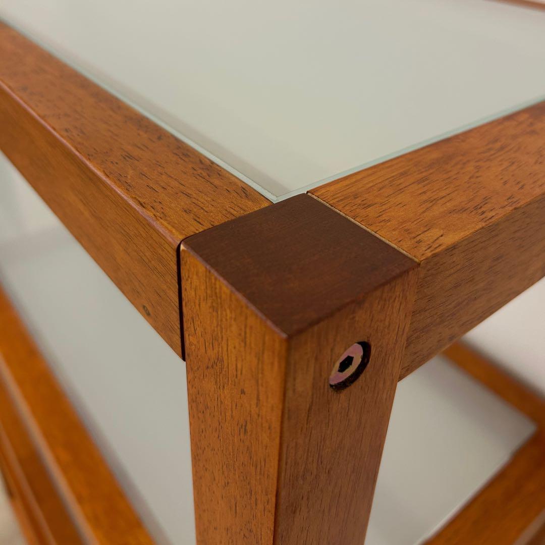 展示品☆木製ディスプレイラック オープンラック ガラス棚 北欧風 陳列棚棚 什器