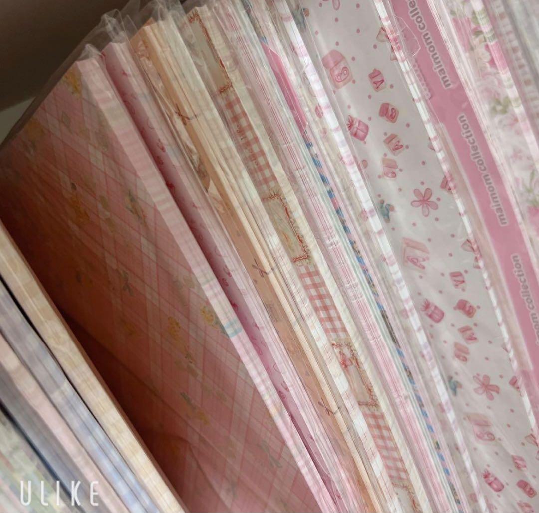 ピンク系ラッピングペーパーセット