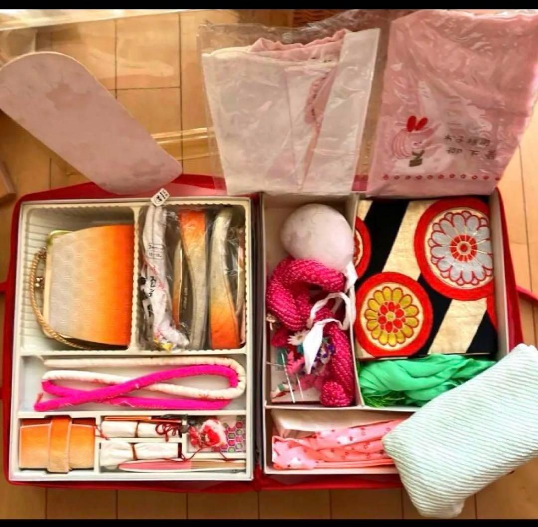 豪華総絞り‼️七五三用着物　大手百貨店扱い　着付け用小物一式付属