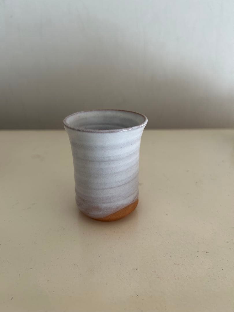 萩焼と本郷焼【閑山窯】の湯呑みと欅の茶托セット