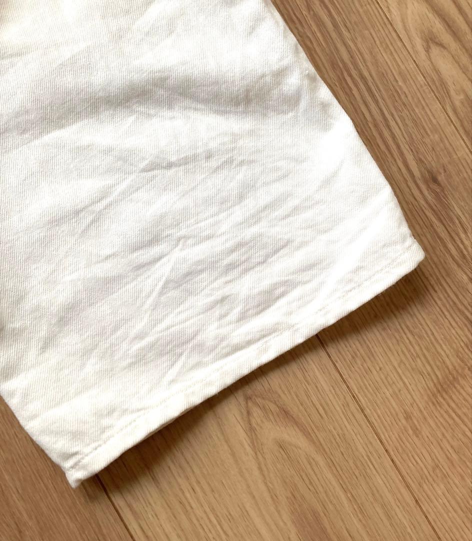 【Veritecoeur】ヴェリテクール　綿麻デニムオーバーオール　白