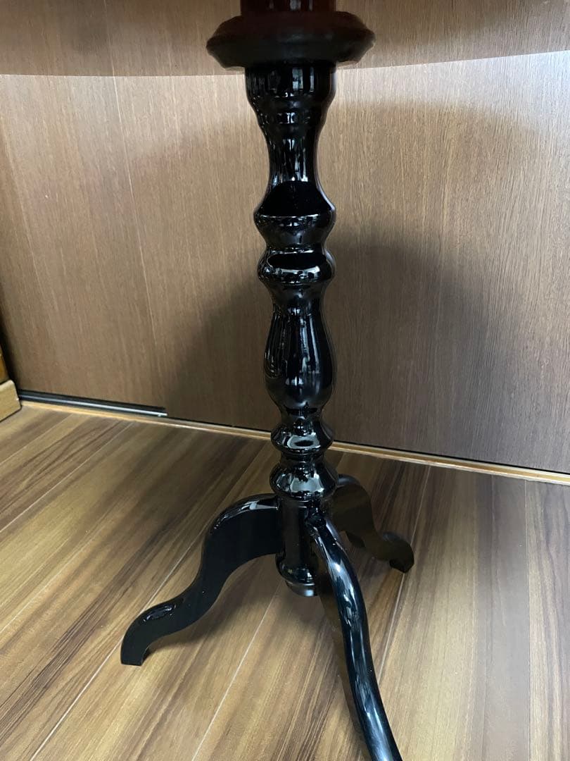 イタリア製 木象嵌細工 コーヒーテーブル 丸テーブル サイドテーブル レトロ