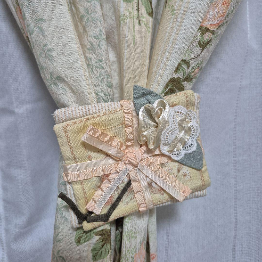 ✨新品未使用品✨マニーローズ　カントリー　ハンドメイド　カーテン　レース