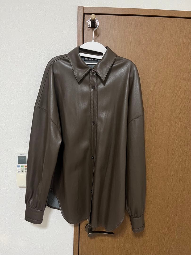 Searoomlynn Soft Stretch ECOレザーオーバーシャツ