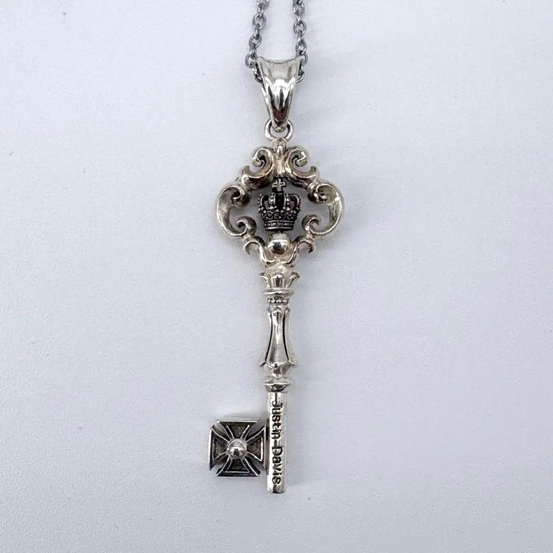 ジャスティンデイビス ネックレス 鍵 クリエーションキー クラウン 王冠 925