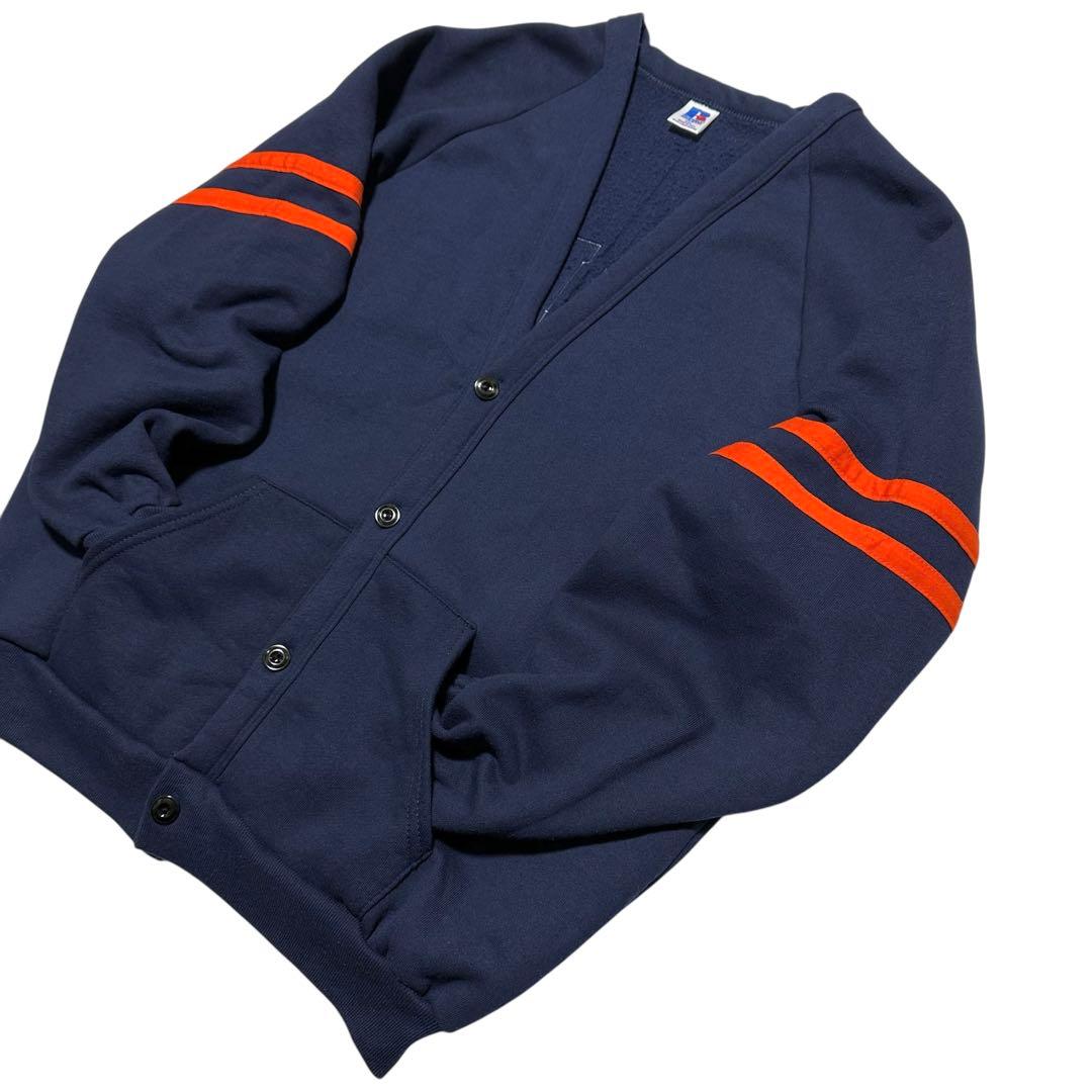 【90s】USA製　ラッセル　スウェットカーディガン　オーバーン大学