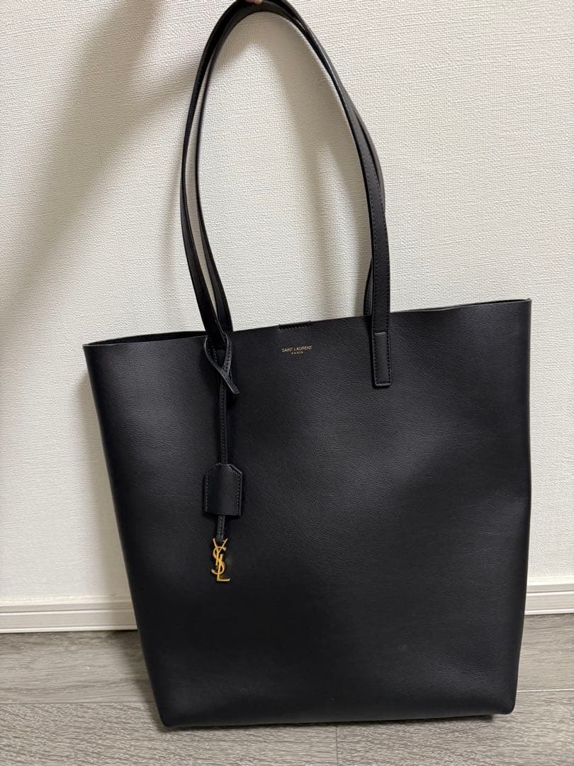 【布ケース付】YSL 黒 トートバッグ　サンローラン A4