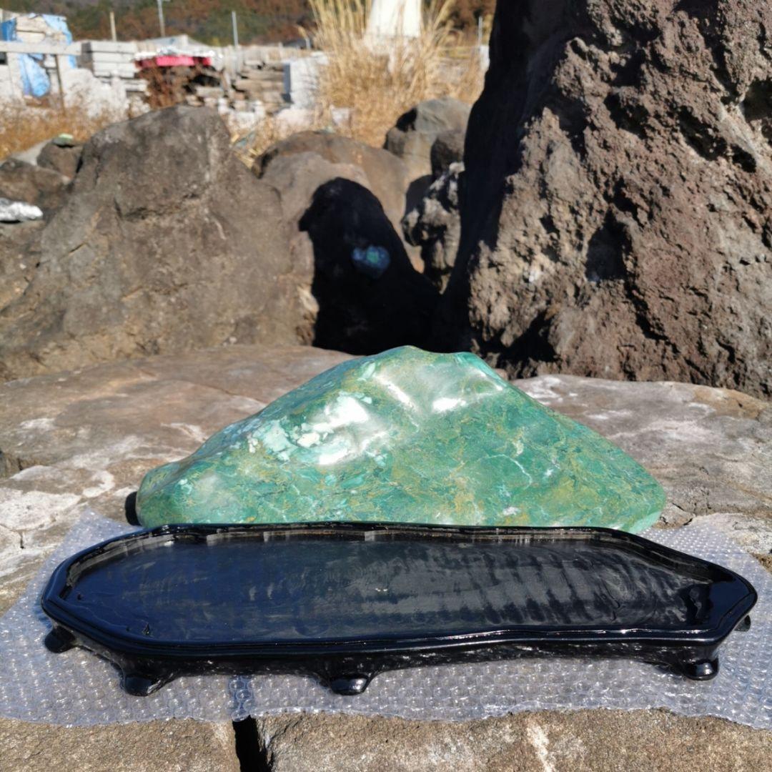 ナミビア翡翠　15.9キロ　鑑賞石　石　置物　オブジェ　インテリア　翡翠　ヒスイ