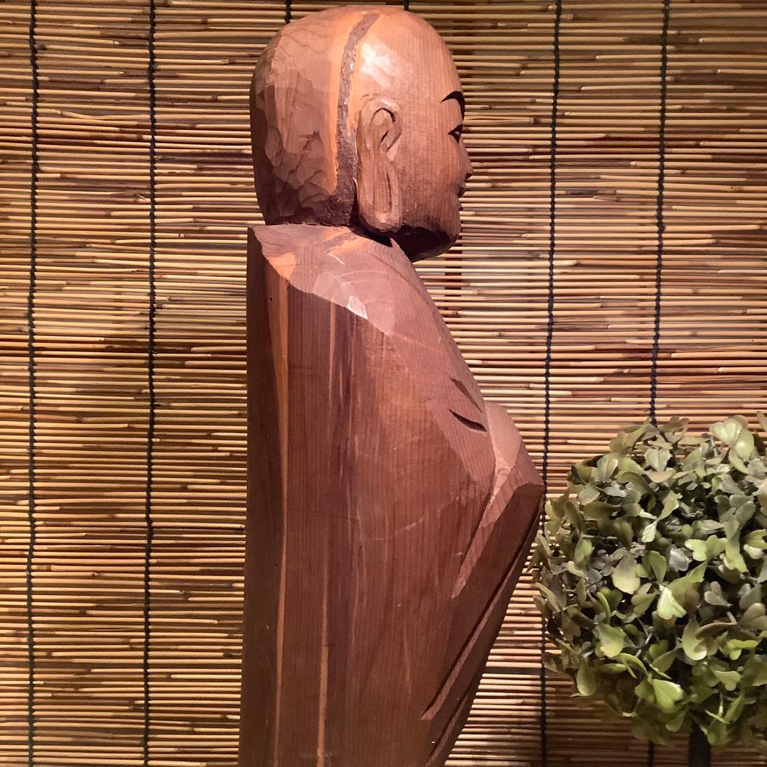 コダック様売約keep「合掌・勢至菩薩＋救世地蔵菩薩」ニ仏・漆金箔・木彫