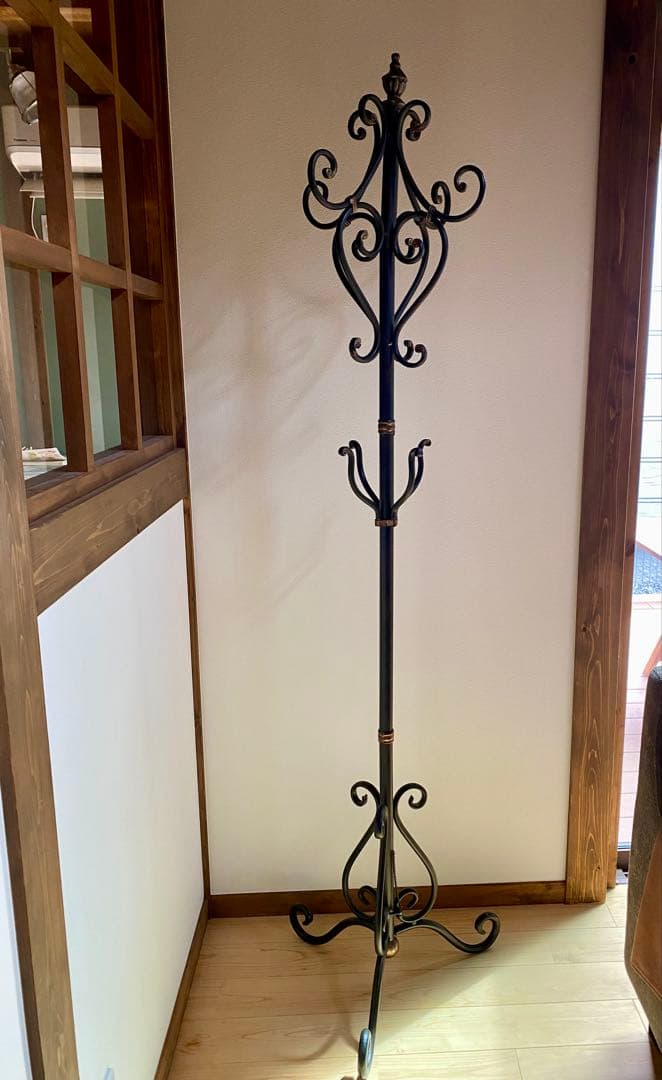 アイアンコートハンガー ポールハンガー アンティーク コート掛け クラシック