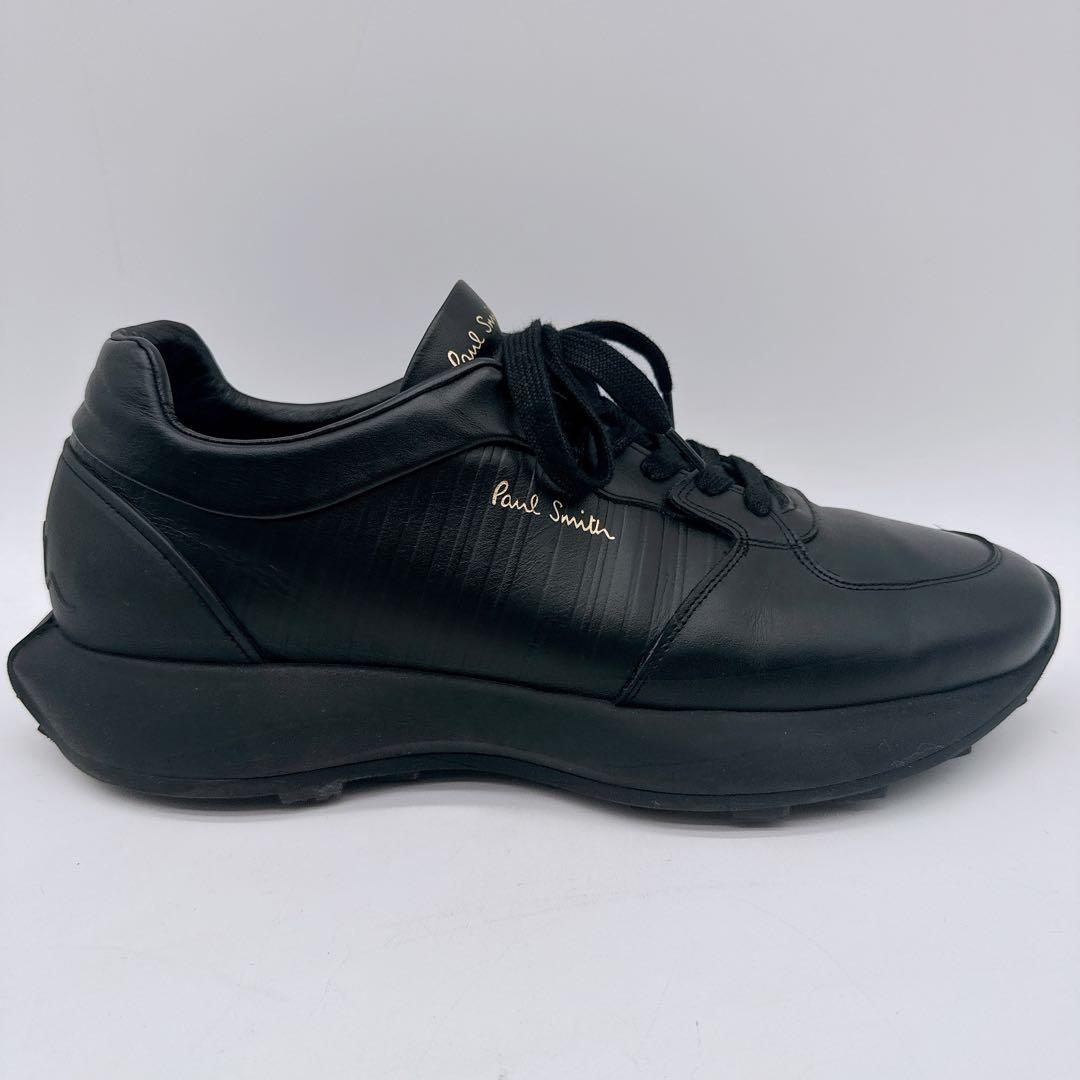 【ポールスミス】レザーローカットスニーカー size9 ブラック系