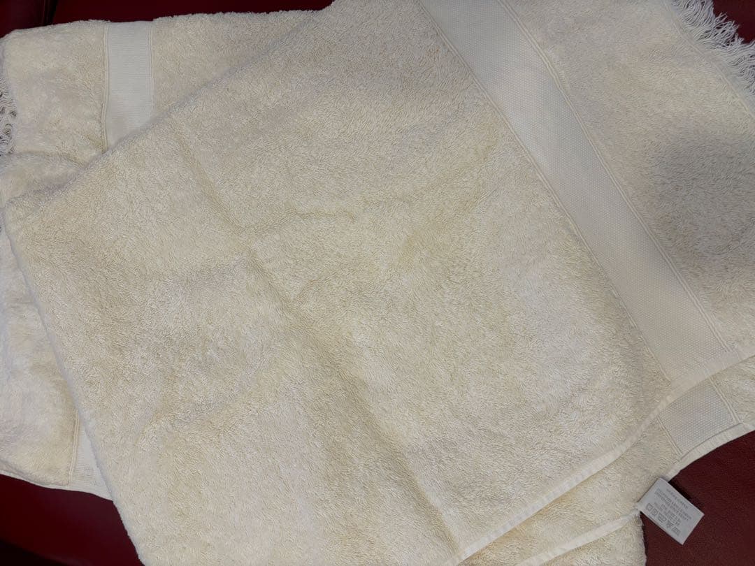 エルメス　大判タオル　綿100% ホワイト　157×84cm