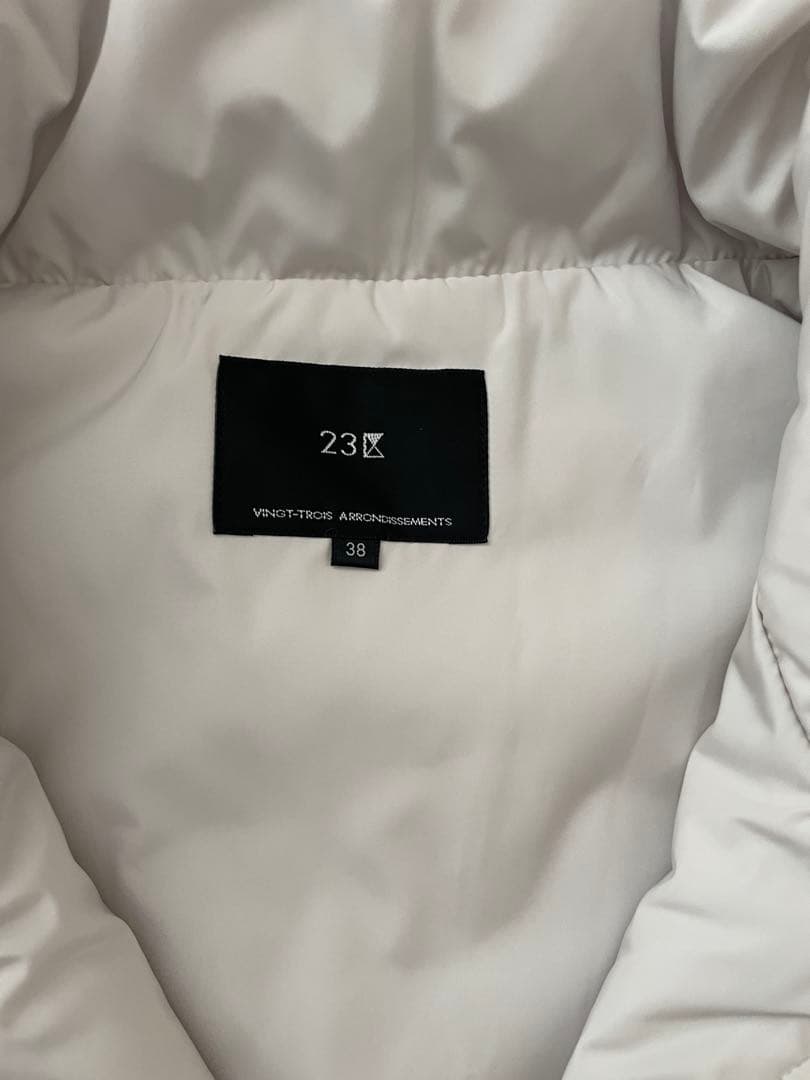 23区【洗える】中綿 パティング ベスト　アイボリー系 38