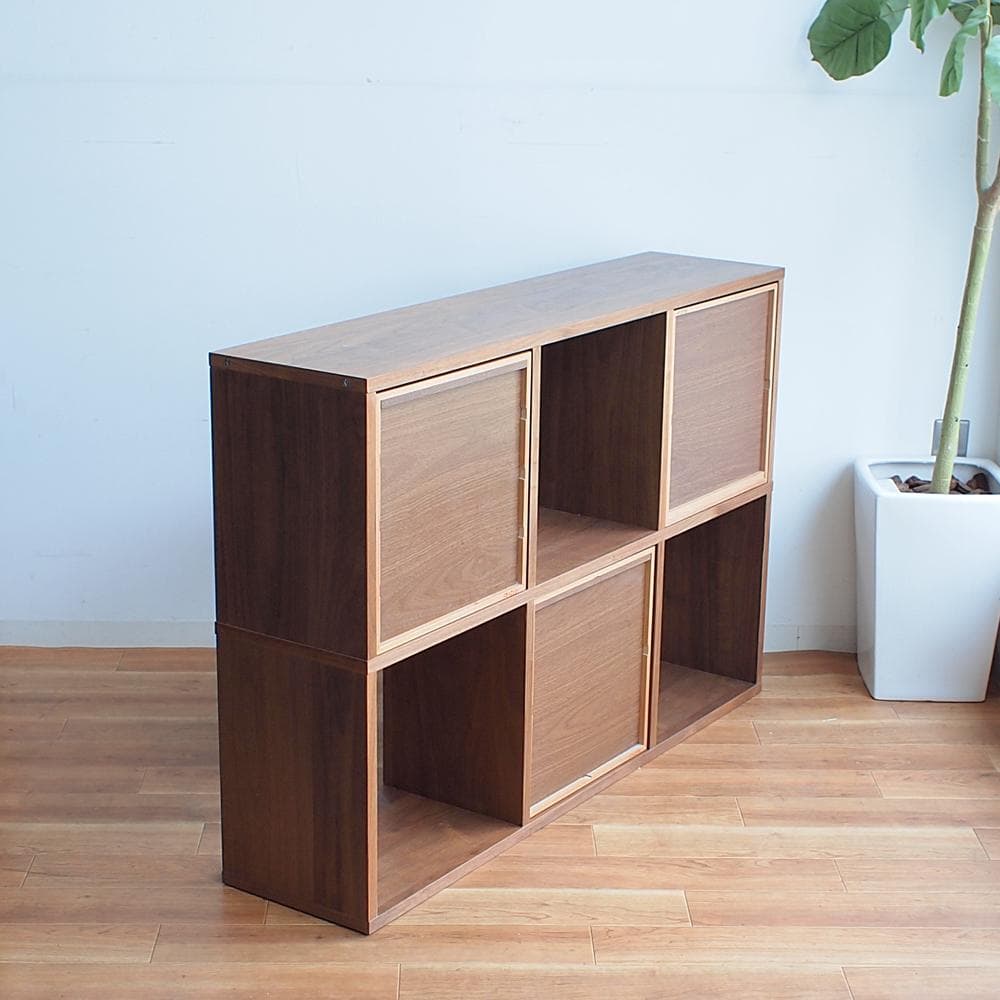 無印良品/MUJI ウォールナット材 スタッキングシェルフ 引出付き チェスト