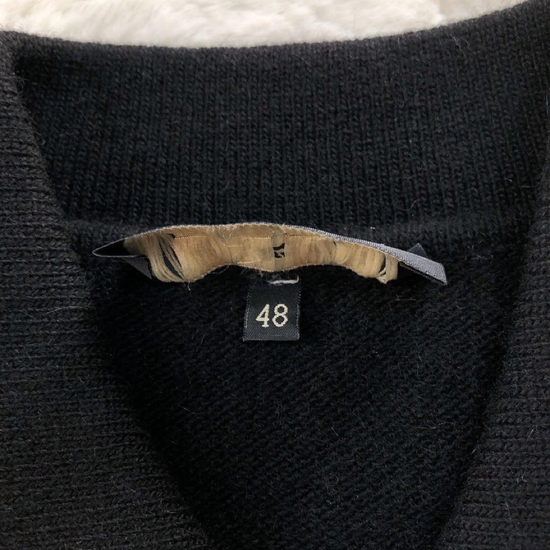 ETRO*エトロ　大きいサイズ48 ニットワンピース　ペイズリー柄 襟 ロング