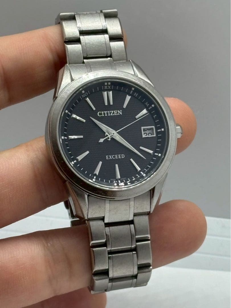 シチズン　エクシード エコドライブ　腕時計　電波　ワールドタイム