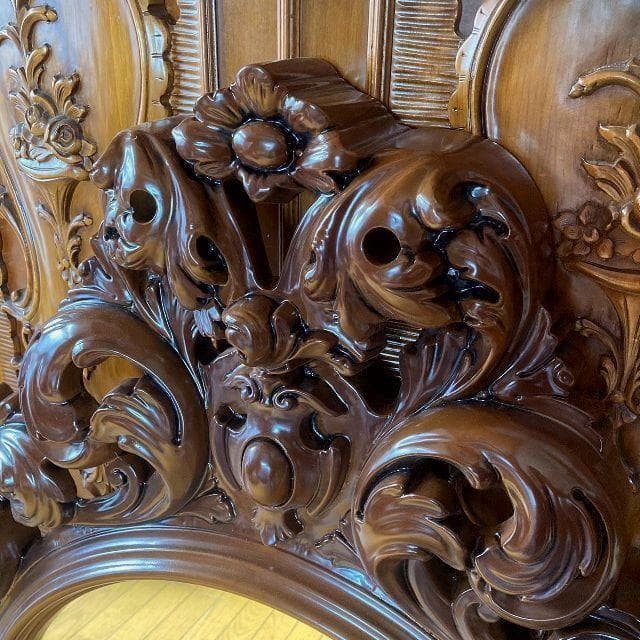 イタリア ヴィンテージ ロココ様式 大型ウォール ミラー ヨーロピアン 壁掛け鏡