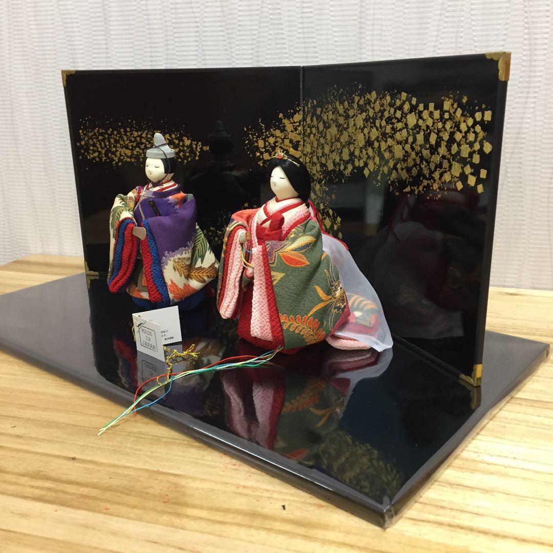 桃の節句　雛人形 古布調 王朝雛飾り