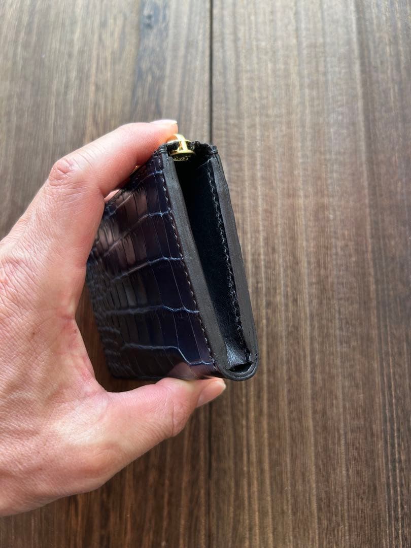 ジャイアンページ　クロコダイル　ラウンドファスナーミニ財布