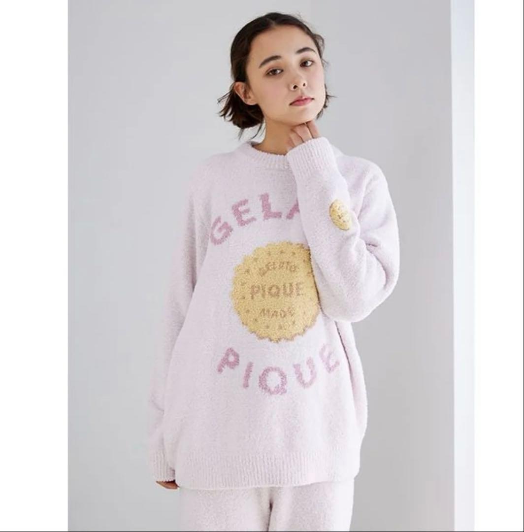 ジェラートピケ パウダービスケットジャガードプルオーバー＆ロングパンツ