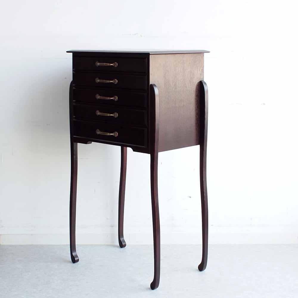 マホガニー材 ジュエリーケース 5段チェスト ZR24435