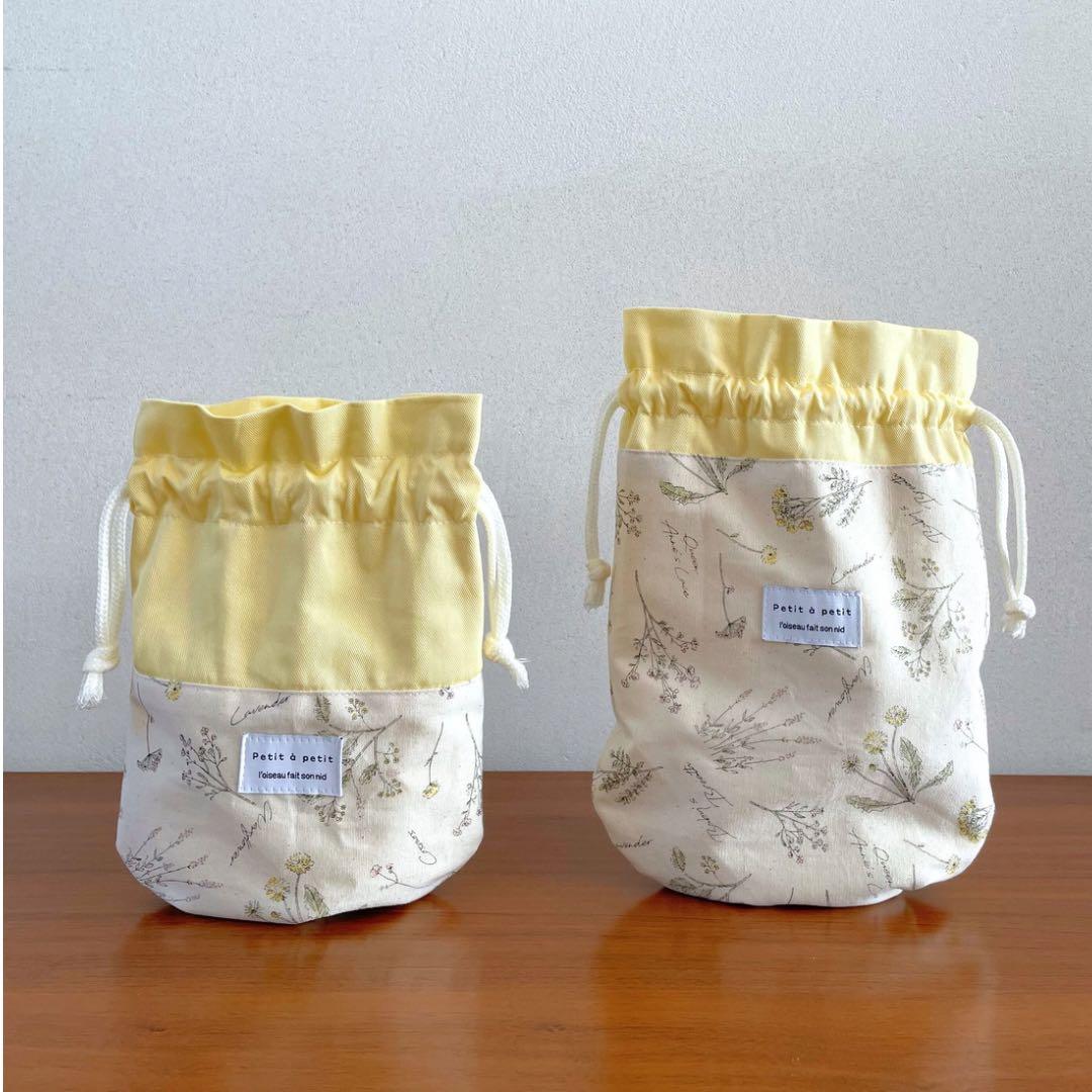 女の子　しずく型巾着がかわいい♪ ナチュラルおしゃれな入園入学5点セット