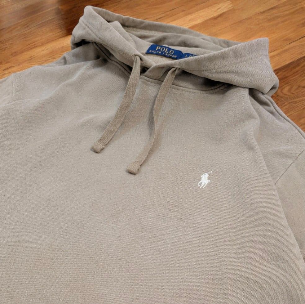 POLO ポロラルフローレン パーカー スウェット 現行QRタグ ベージュ