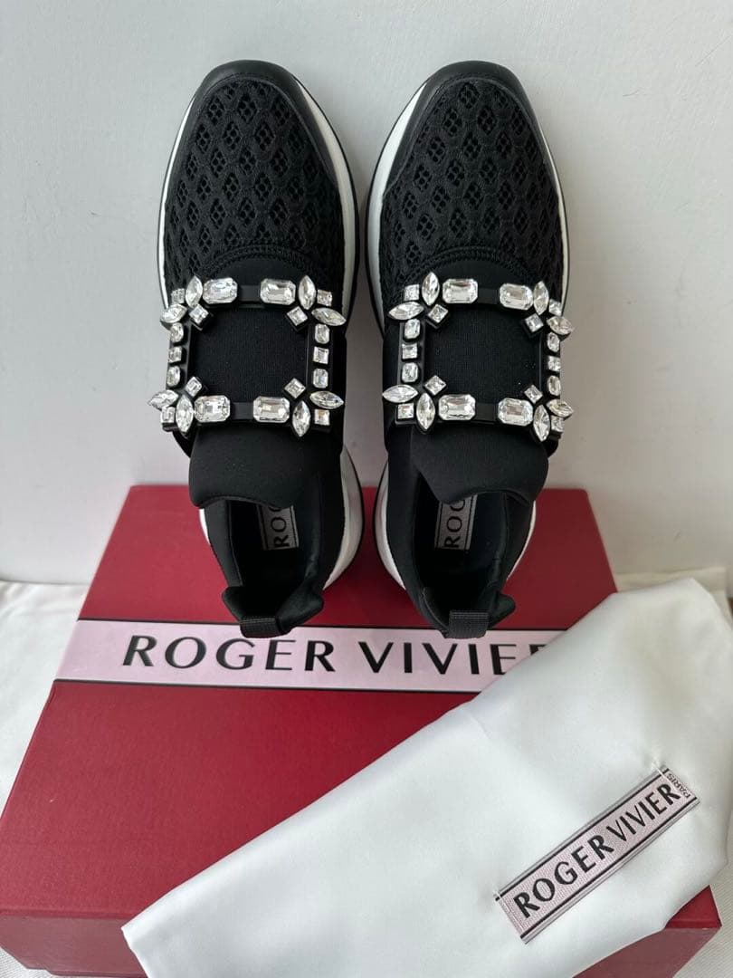 ROGER VIVIER ヴィヴ ラン ファブリック スニーカー36