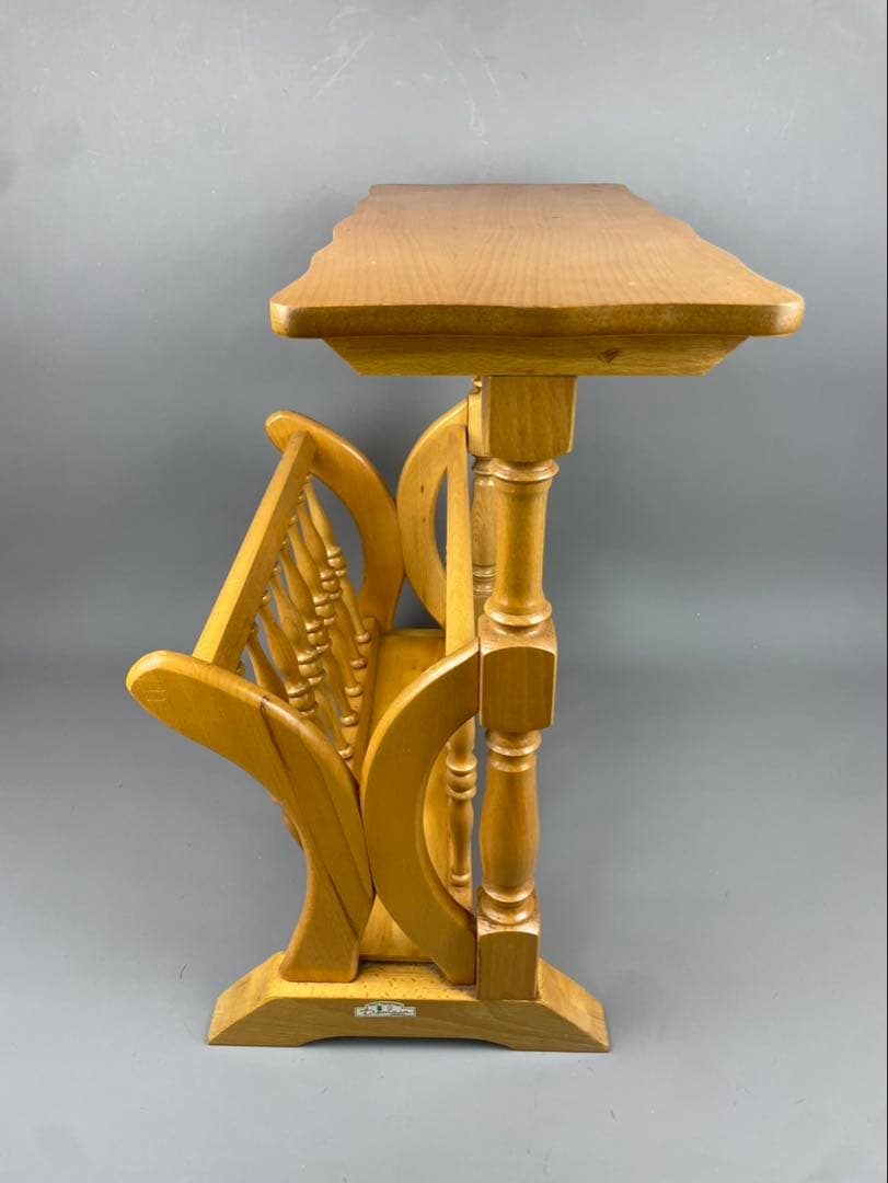 イタリア高級家具ブランド Demain 木製 スリッパラック キャビネット 花台