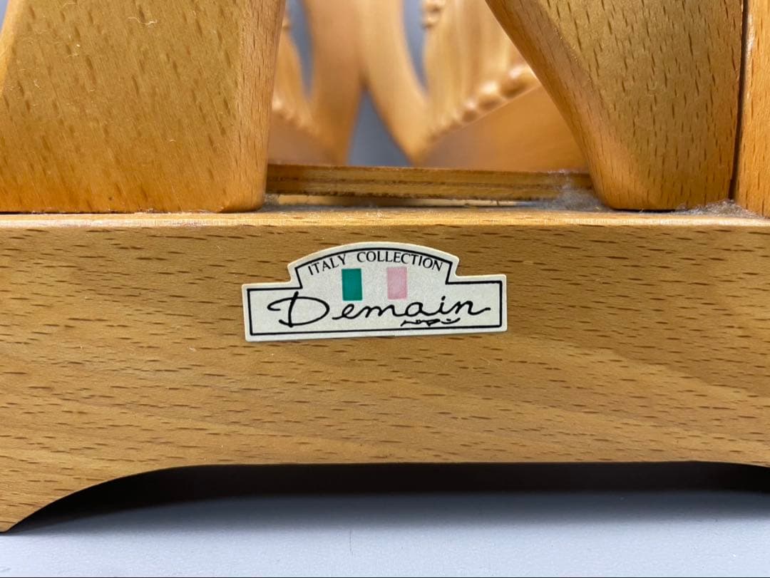 イタリア高級家具ブランド Demain 木製 スリッパラック キャビネット 花台