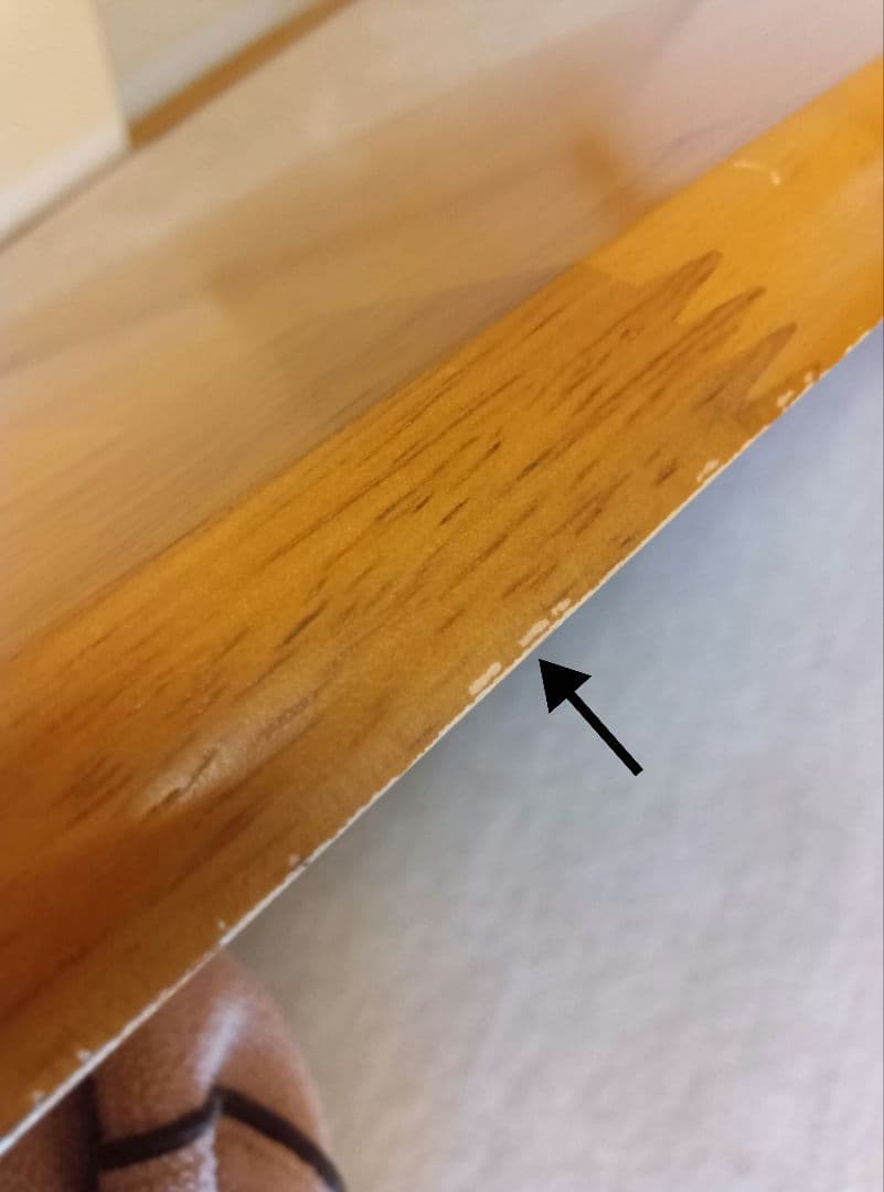 座卓120×75×高32cm折畳み　天然木ラッカー塗装ライトブラウン　使用2度