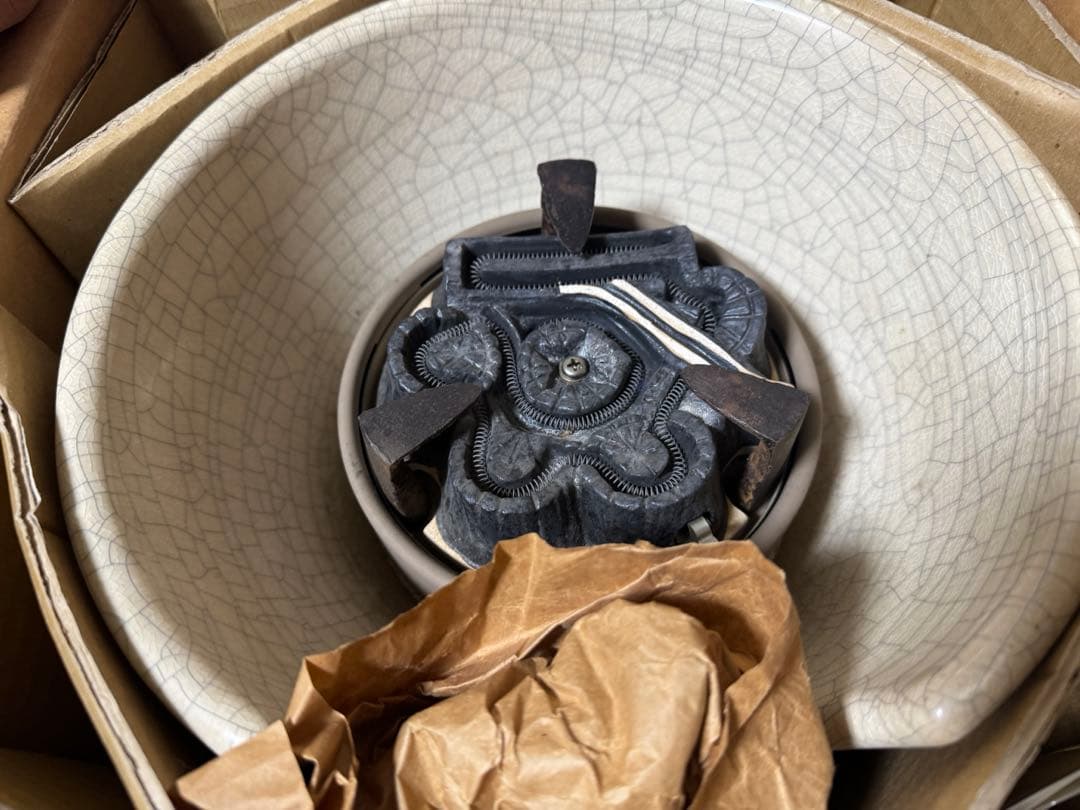 野々田式　風炉型電熱器　白さつま　F412