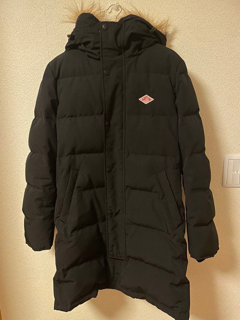 【DANTON】キルトダウンコート ブラック38