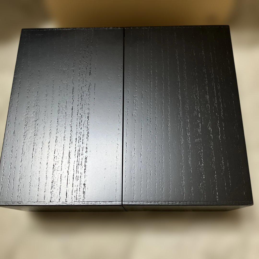 [多目的桐箱] 想ひ箱 左右開閉式 桐木地無垢材 黒 ［メモリアルBOX]