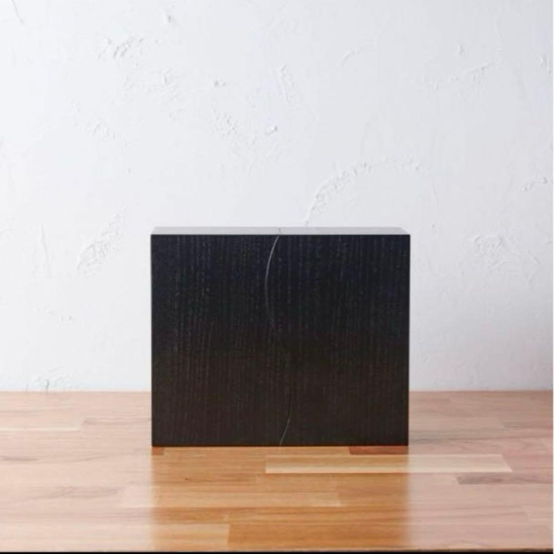 [多目的桐箱] 想ひ箱 左右開閉式 桐木地無垢材 黒 ［メモリアルBOX]