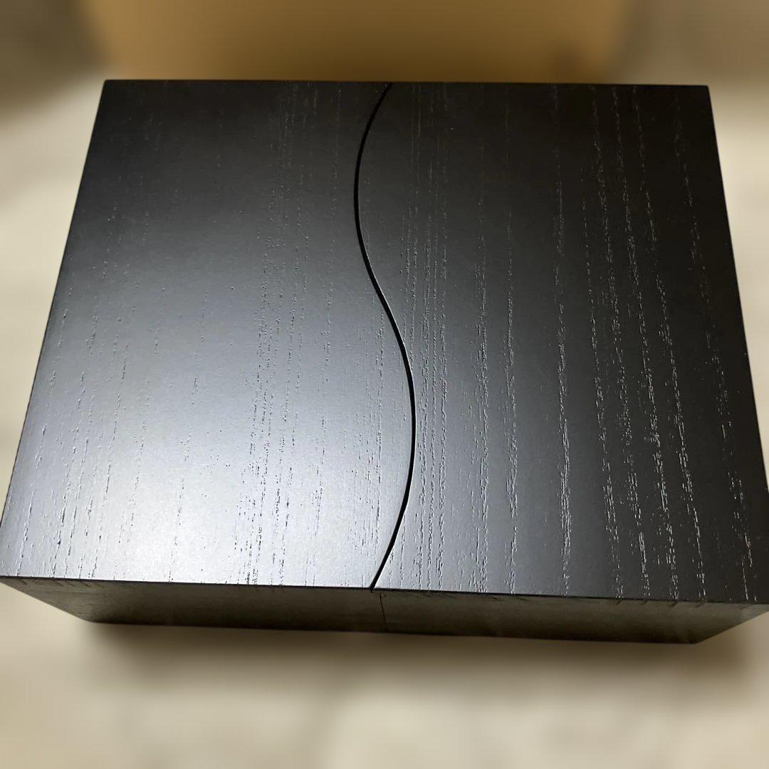 [多目的桐箱] 想ひ箱 左右開閉式 桐木地無垢材 黒 ［メモリアルBOX]